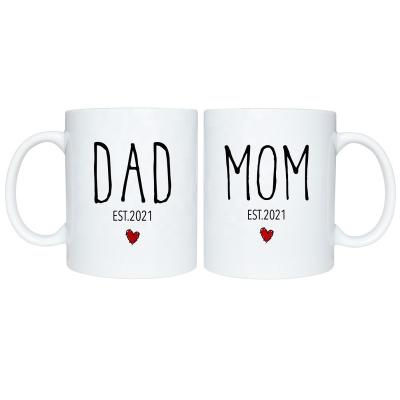 China Mothers Day Gifts 11oz Sustainable Logo Coffee Tea White Nordic Custom Porcelain Mug for sale