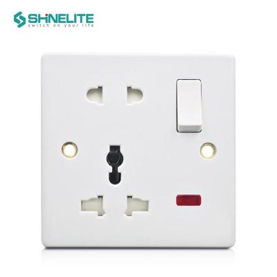 China Bakelite Factory Price 13A 5 Pin Single Multifunctional Bakelite Electrical Switched Socket for sale