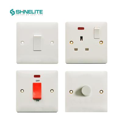 China UK High Quality Multipurpose Thin Plate 1 Way Bakelite 10A 1 Switch Electric Wall Light Switch for sale