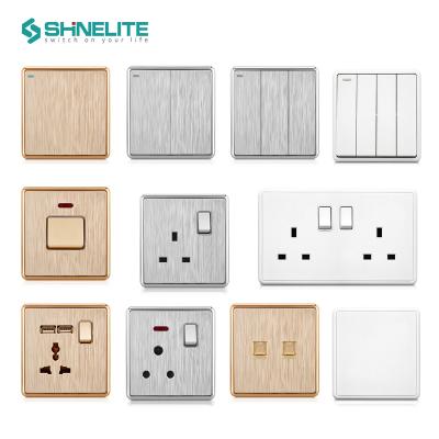 China Plastic SABER SQM Hot Sale 15 Years Guarantee Products BS Light 10A 4gang Switch Electrical Socket for sale