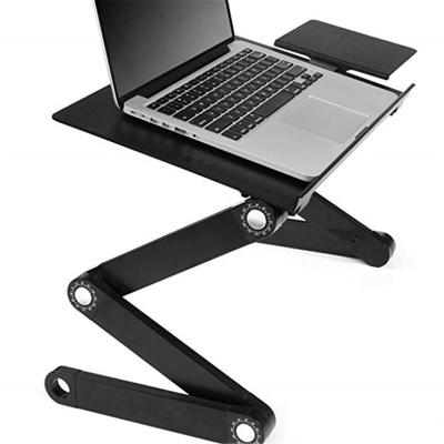 China LAPTOP DESK Executive Office Solutions Portable Adjustable Aluminum Lightweight Laptop Desk / Stand / Table Vented with 2 CPU Fans Mouse Pad for sale