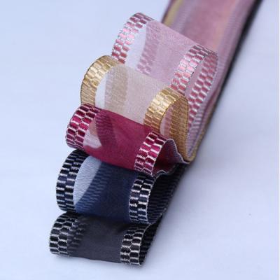 China Eco-friendly high quality sheer solid color organza satin ribbon for gift wrapping for sale