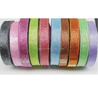 China Single Face Glitter Organza Silk Ribbons And Laces For Crafts Christmas Gifts Paper Decorative for sale