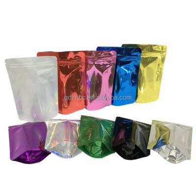 China Moisture Proof Colored Plastic Zip Lock Aluminum Foil Zipper Bag With Slot Euro Gold Metallic Mylar Stand Up Pockets for sale