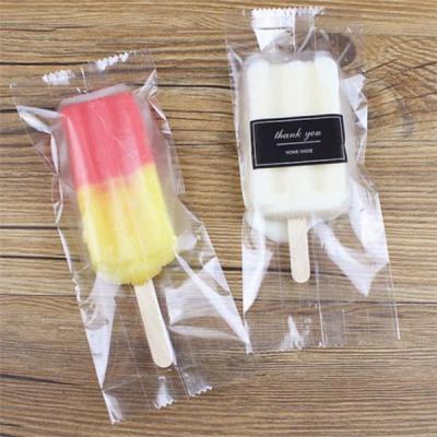 China Disposable Custom Printing Transparent Ice Cream Popsicle Back-Sealed Packaging Bag for sale