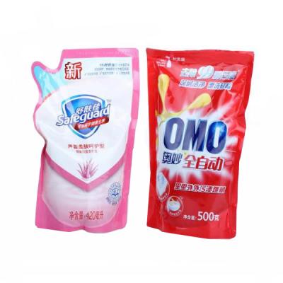 China Custom Printing Moisture Proof Liquid Detergent Packaging Stand Up Pouch for sale