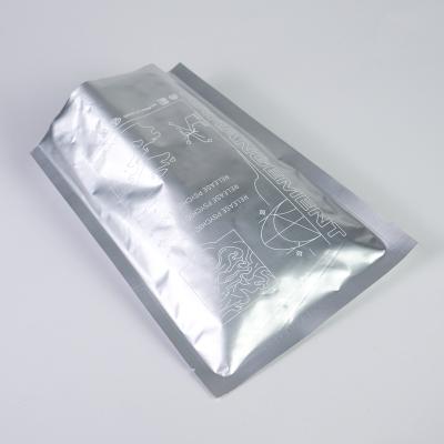 China Custom Printed Food Vacuum Snack Packing Aluminum Foil 3 Side Seal Flat Pouch Bag for sale