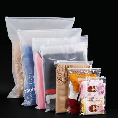 China Custom Logo Waterproof Clothing Storage Zipper Recyclable Bags for sale