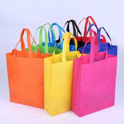 China HANDLE Eco-Friendly Woven Fabric Eco-Friendly Tote Shopping Carry Bag Non for Clothing Shoes Packaging for sale