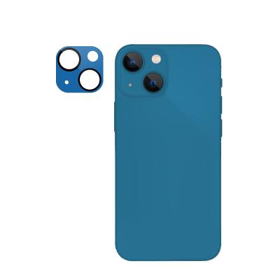 China Portable Tempered Glass Film Camera Lens Protector Super Sticky Saver Camera Lens For iPhone 13 6.1 5.4 inch/13 inch Mini Metal Lens Protector-Blue for sale