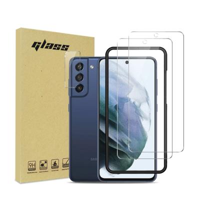 China 2021 Mobile Phone 9H 2.5D Clear Anti-Glare Bubble HD Tempered Glass Film Screen Protector Free Saver For Samsung Galaxy S21FE for sale