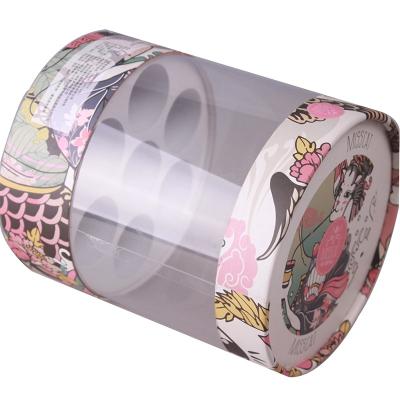 China Wholesale paper round packaging tube with clear /Transparent PVC/PET tube for gift boxes for sale