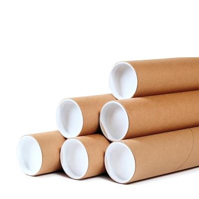 Chine long shipping tubes cardboard flexible paper poster kraft mailing paper tube with lid à vendre