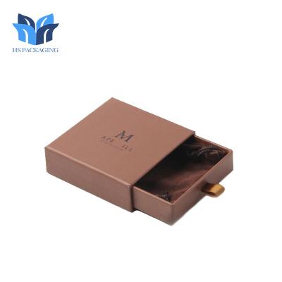 中国 custom luxury cardboard paper wedding ring box necklace bracelet boxes packaging rigid drawer box for jewelry 販売のため