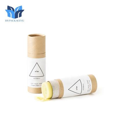 China food grade kraft cardboard paper tube eco friendly push up lip balm oil tube packaging lipstick package container 75 g for sale