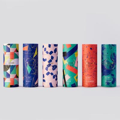 China Custom Tea Boxes Wholesale Paper Tea Packaging Box Cylinder Tube Design Packaging For Tea for sale