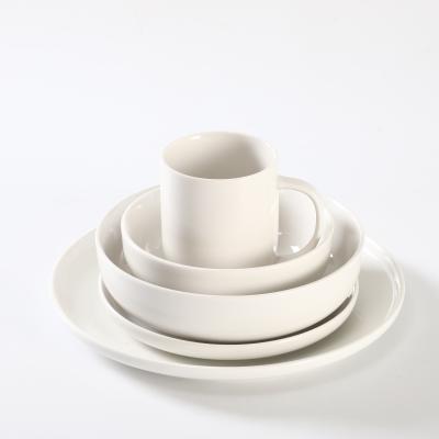 China Nordic Viable Style White Ceramic Tableware Popular Shape for sale