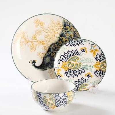 China Sustainable Hot Sale Porcelain Dinner Sets Pad Printing Dinner Set Manufacturer for sale