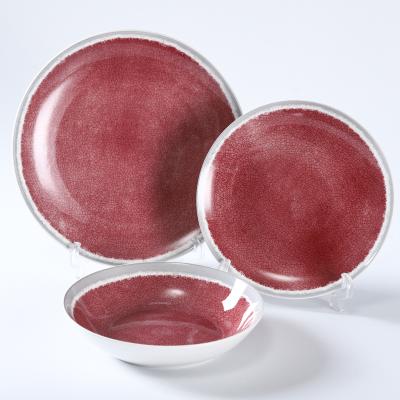 China Durable Pad Printing Ceramic Dishes Sets Ceramic Dinnerware Dinnerware Sets for sale