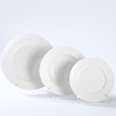 China Sustainable Wholesale 18PCS Embossed Dish Dinnerware Set Packaging for sale