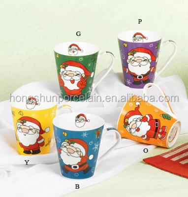 China Sustainable Christmas Gift Ceramic Mug, Kids Or Kids Mug, Porcelain Gift Coffee Mug for sale