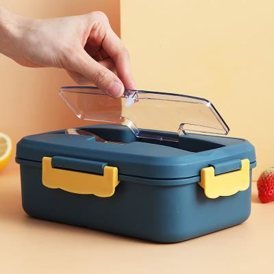 China Viable Lid Tin Lunch Box Plastic Microwave Lunch Box Supplier China Safe Meal Prep Food Container for sale