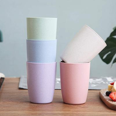 China Amazon Wheat Straw Cup Japanese Simple Style Anti-fall Cup Picnic Water Viable Hot Selling Home Outdoor Cup for sale