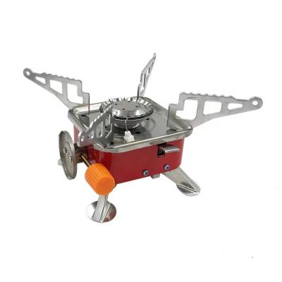 China Mini Camping Gas Stove Mini Butane Stoves Durable Outdoor BBQ Light Weight Portable Folding Gas Stove Burner With Plastic Box 50/carton for sale