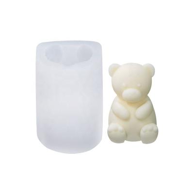 China Wholesale Price Cute Bear New Mold Sustainable Item Silicone Candle With High Quality for sale