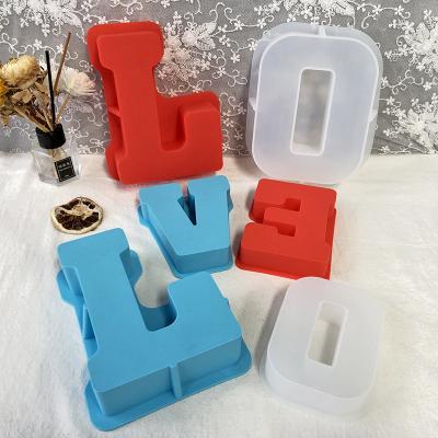 China Europe Party Wedding Decoration Home Resin Opens Large Mold Resina Epoxy Custom Mold Resin Letter Resin Molds for sale