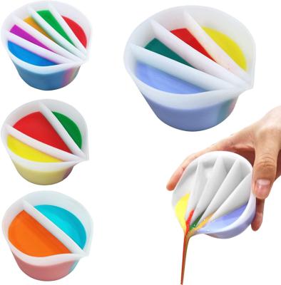 China Sustainable Non-Stick Reusable DIY Resin Craft Tools Mixing Cups Silicone Split Cups For Paint Pouring for sale