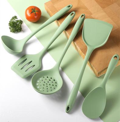 China Viable Custom Wholesale Nonstick Heat Resistant Silicone Utensils Set Turner Spatula Spoon Kitchen Gadgets Tools for sale