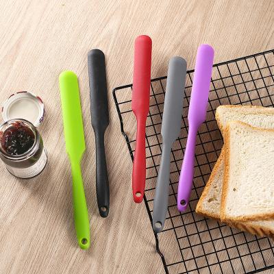 China Long Viable Wholesale Cheap Nonstick Heat Resistant Baking Scrapers Batter Butter Cake Cream Silicone Spatula for sale