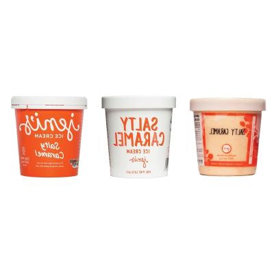 China Disposable Custom Yogurt Packaging Boxes Frozen Gelato Container Parfait Ice Cream Takeaway Eco Friendly Paper Cup for sale