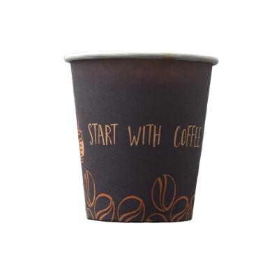 China Custom Logo Printing 8oz Disposable Beverage Drink Coffee Cold-Hot Paper Cup With Lid for sale