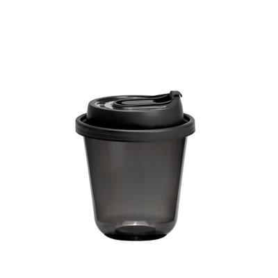 China Disposable Black Dome Flat Lid Lid PET Strawless Lid For Boba Disposable Black Plastic Tea Cups Takeout Cup for sale