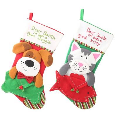 China Christmas Decor Animal Christmas Stocking Wrap Jars Pendant For Christmas Tree Decorations for sale