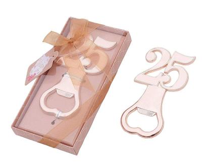 China 25th 25th Anniversary Wedding Party Wedding Supplies 25th Anniversary 25th Anniversary Party Favors Bottle Openers for sale