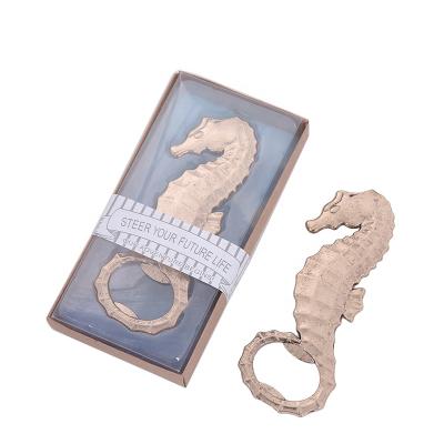 China Wedding Creative Shape Opener Seahorse Bottle Opener Baby Shower Birthday Gifts Nautical Beer Theme Party Wedding Favor Gift for sale