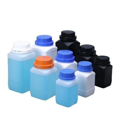 Cina 250 ml 500 ml 1000 ml Reagente vuoto a bocca larga Bottiglia di plastica quadrata con tappo interno in vendita