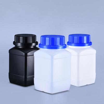 China 1 liter HDPE Square Lab Bottles Plastic Food Grade Reagent Chemical Liquid Packaging for sale