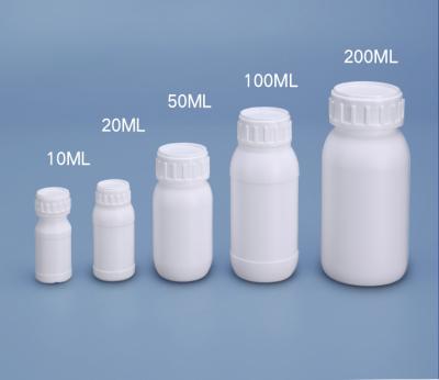 China 20ML Round Bottle HDPE Base Material White Empty Dispense Bottle For Bait Packaging for sale