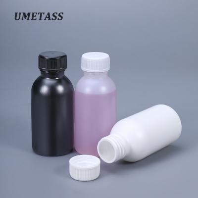 China Biodegradable HDPE Round Bulk Plastic Bottles For Chemical Liquid Seal Container 100ml for sale