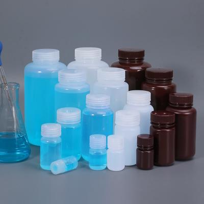 China Empty HDPE PP Plastic Chemical Reagent Bottles For Lab Wide Mouth Lab Supplies for sale