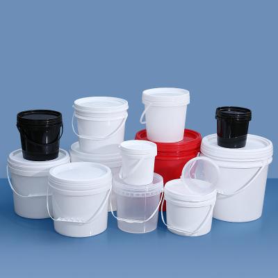 China 1L-50L Food Grade Thickened Round Square Water Pail Plastic Bucket with Handle and Lids for sale