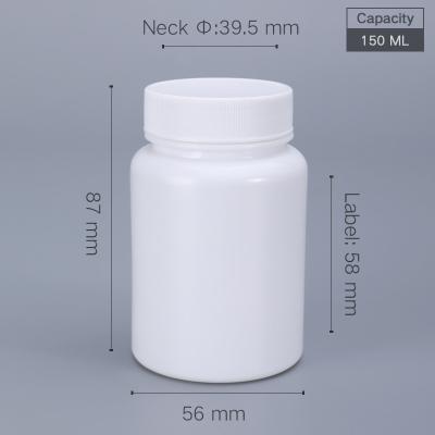 China Silk Screen Printing 150ml HDPE Plastic Bottle for Pill Storage Safe and Secure for sale