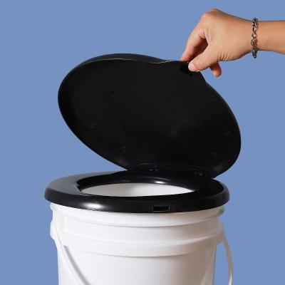 China Fashionable Black 5 Gallon PP Bucket Portable Toilet Seat Lid for Travel Camping for sale