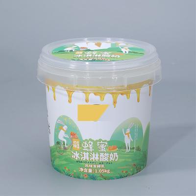 China 500ml PP Airtight Biscuit Cookie Jars Plastic Bucket Food Storage Containers With Lid Round for sale