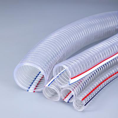 Cina Acqua di aspirazione PVC tubo armato con filo d'acciaio con varie specifiche lunghezza 100m in vendita