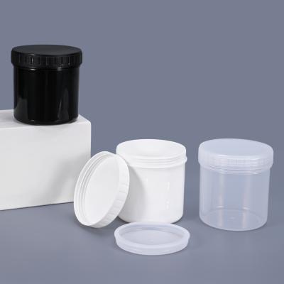 China Foodsafe Plastic Storage Jars Cream Container With Sealing Cap Lids 500ml for sale